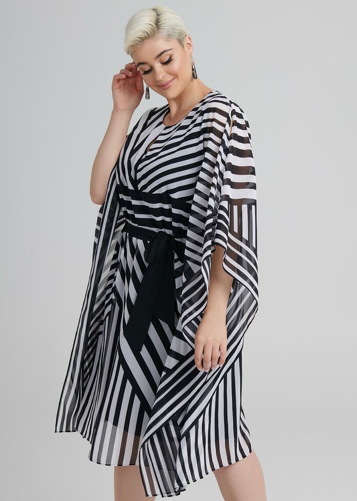 Oaks Stripe Kaftan, , hi-res