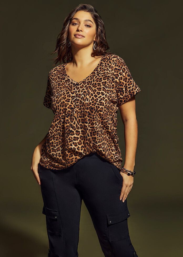 Organic Leopard Tee, , hi-res