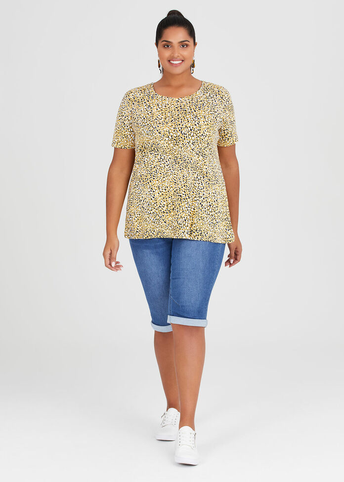 Cotton Mix Mini Print Top, , hi-res