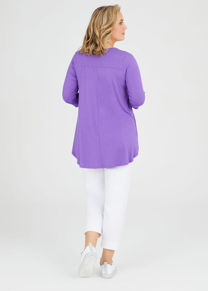 Bamboo Base 3/4 Sleeve Top, , hi-res