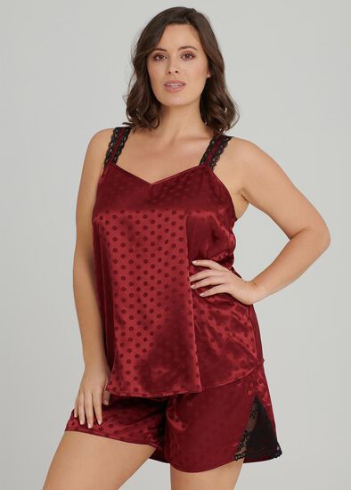 Plus Size Lace Trim Pj Top