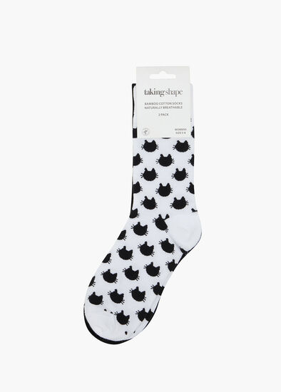 Set/2 Bamboo Cat Socks