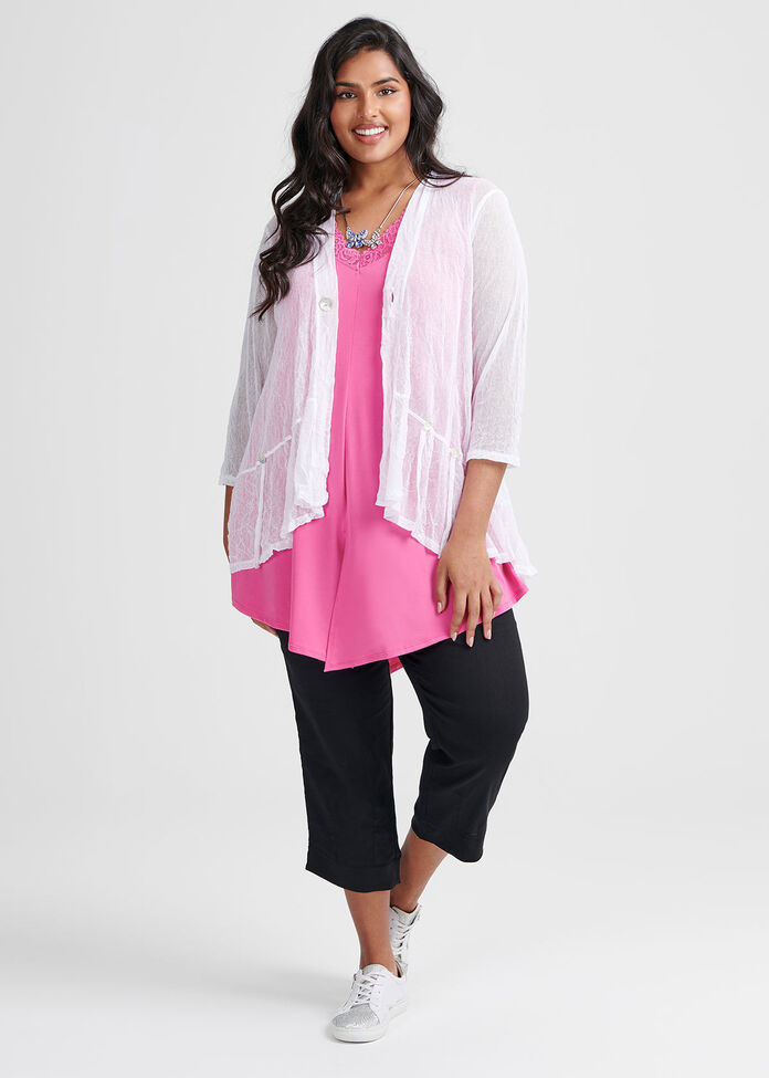 Mad About Hue Mesh Cardi, , hi-res