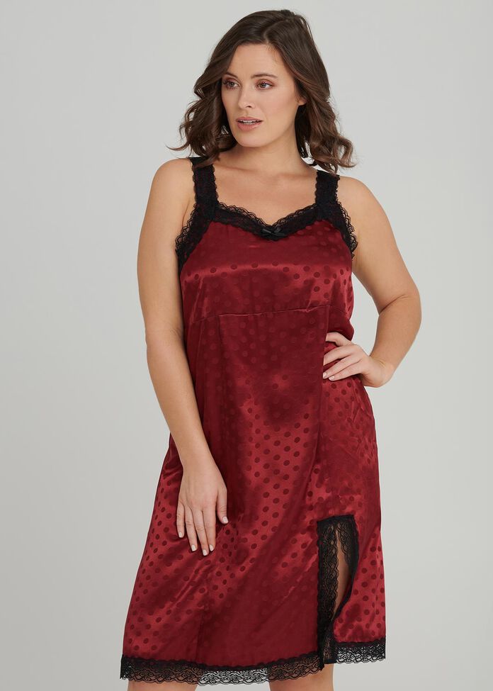 Lace Trim Nightie, , hi-res