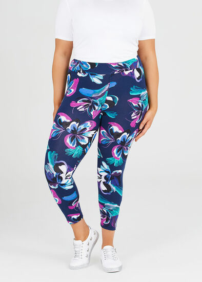 Plus Size Blooms Of Blue Legging