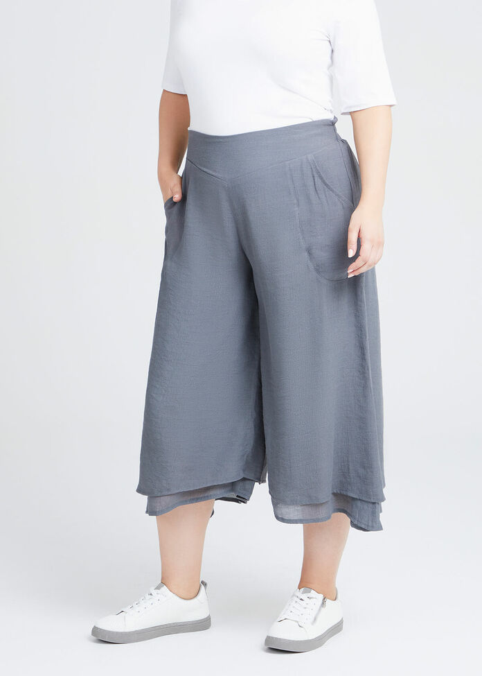 Natural Layered Crop Pant, , hi-res