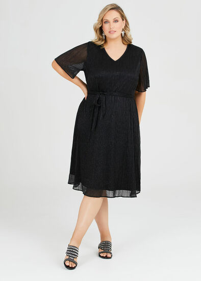 Plus Size Roulette Shimmer Party Dress