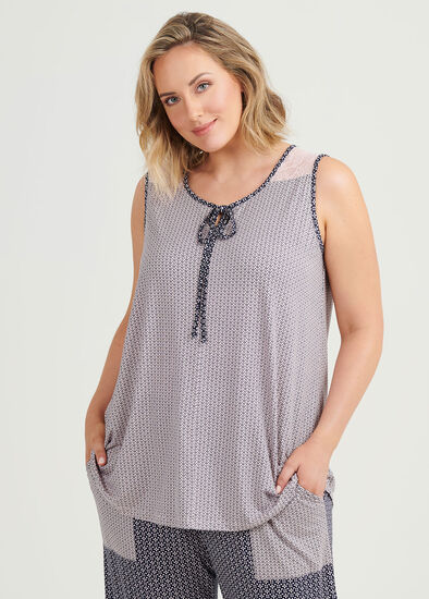 Plus Size Bamboo Lace Trim Tank