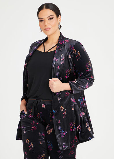 Plus Size Amethyst Velvet Jacket