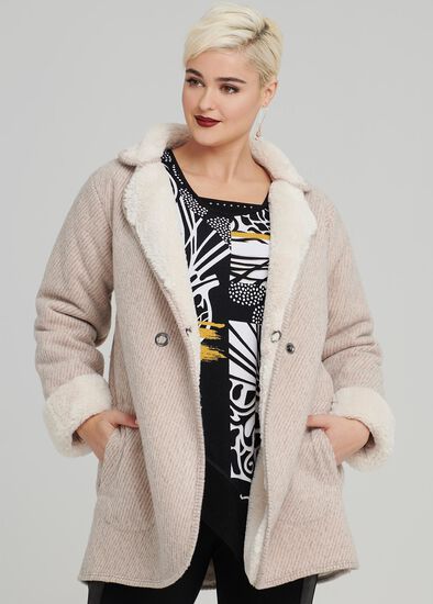 Plus Size Fantasy Fur Jacket