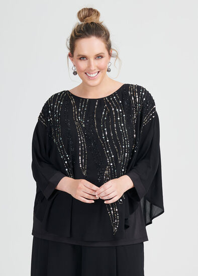 Plus Size Mia Beaded Top