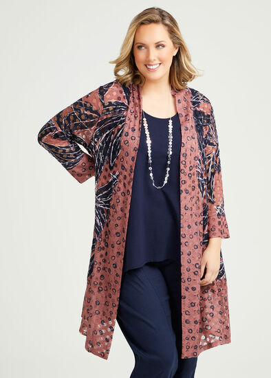 Plus Size Oasis Mesh Cardigan