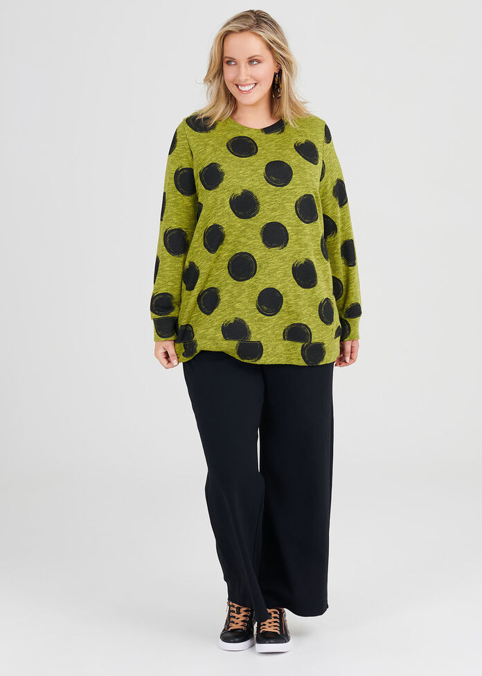 Cotton Textured Spot Sweat, , hi-res