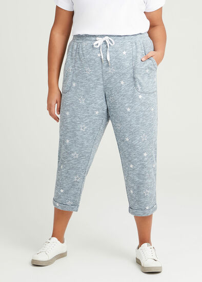 Plus Size Cotton Silver Star Jogger