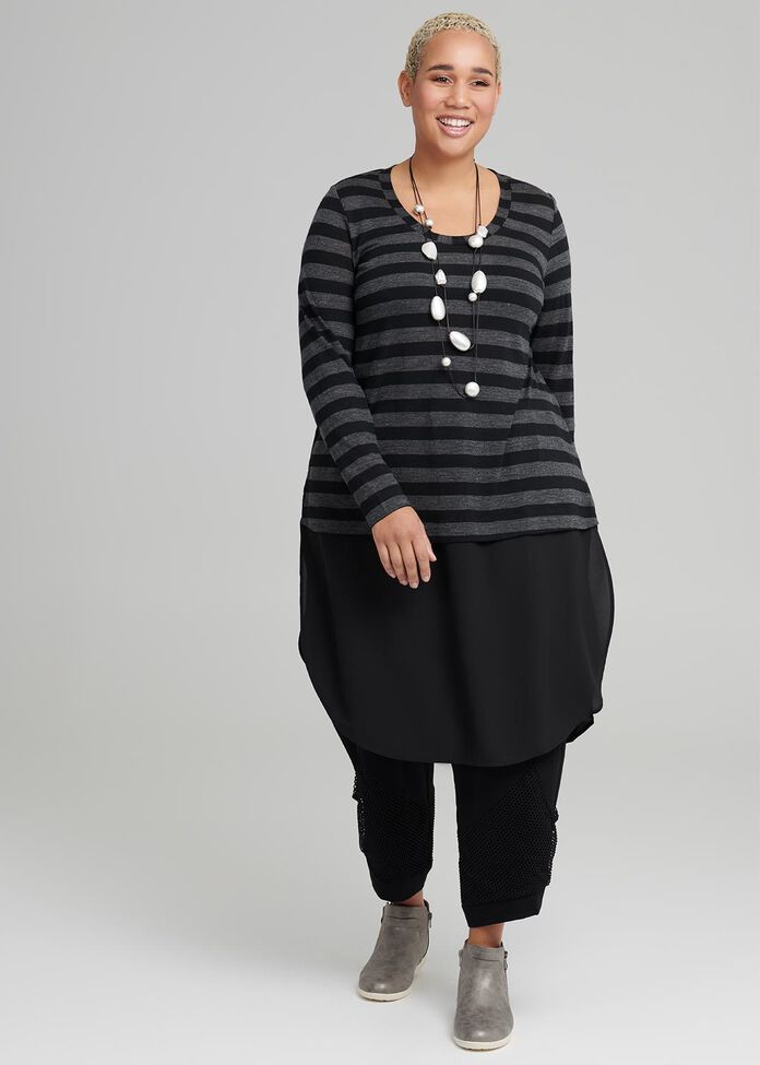 Aurora Stripe Wool Tunic, , hi-res