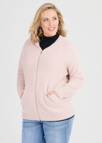 Plus Size Plush Zip Hoodie