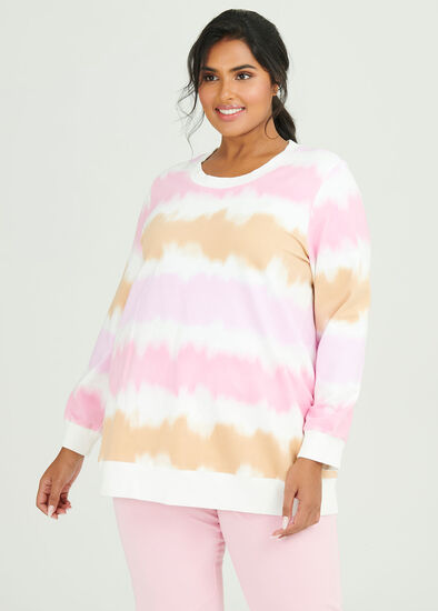 Plus Size Organic Tiedye Sweat Top