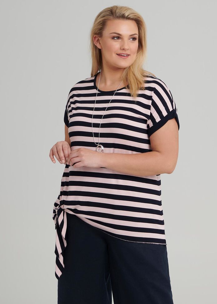 Stripe Knot Top, , hi-res