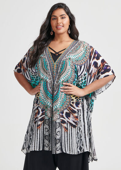 Plus Size Maldives Kimono