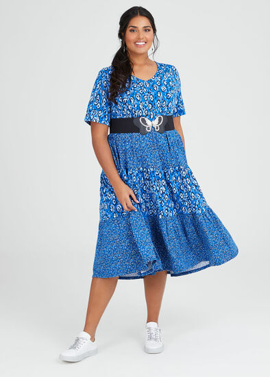 Plus Size Cotton Circles Moon Dress