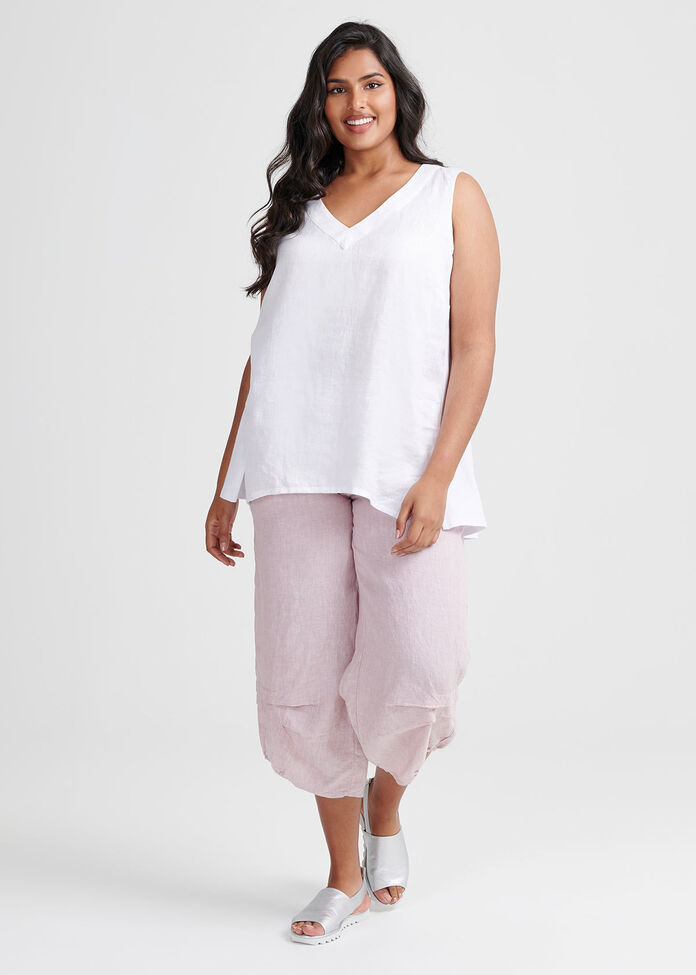 Toile Linen Crop Pant, , hi-res