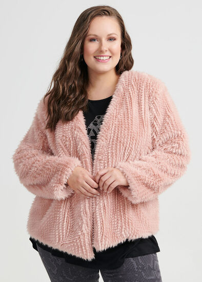 Plus Size Dolce Faux Fur Jacket