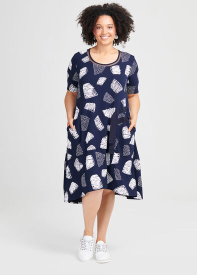 Plus Size Blue For You Viscose Dress