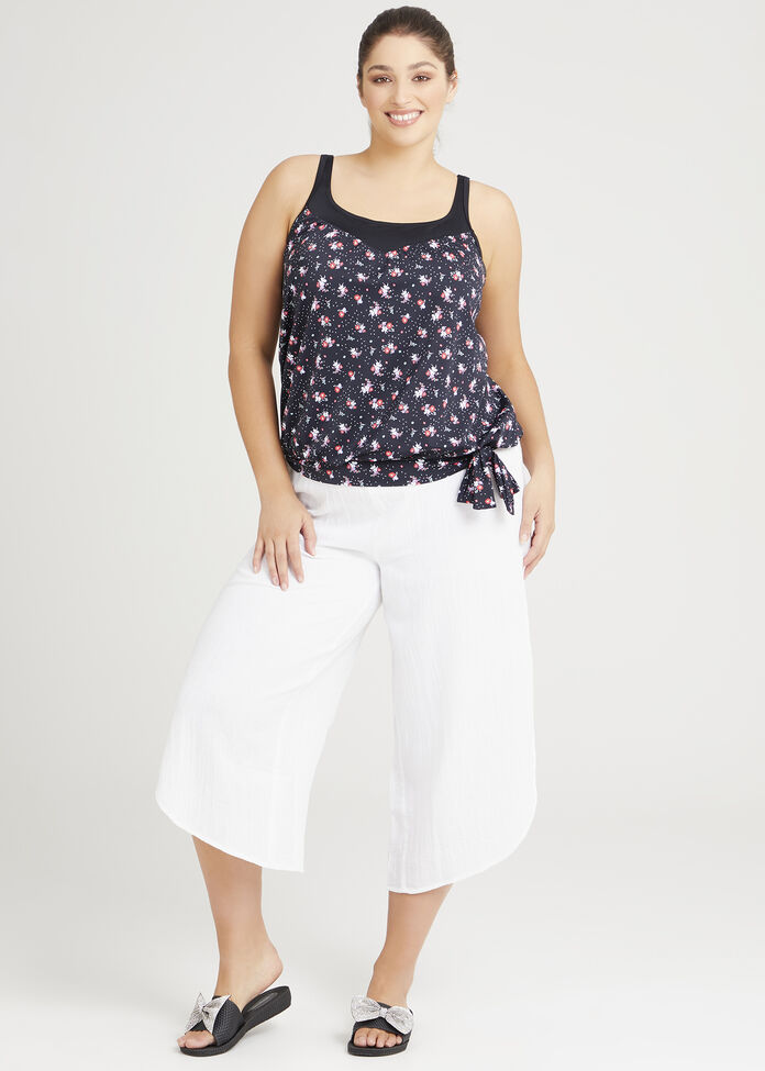 Cotton Overlay Pant, , hi-res