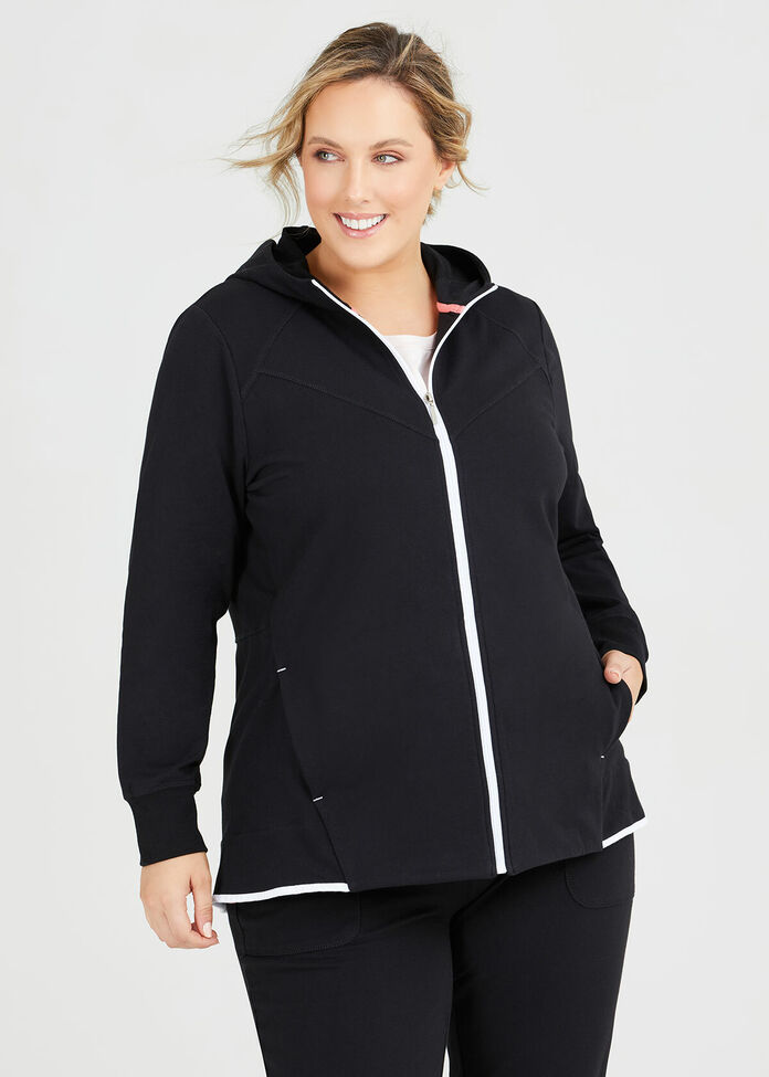 Organic Zip Active Hoodie, , hi-res