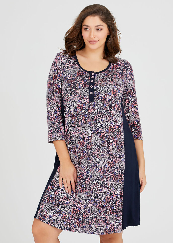 Bamboo Paisley Nightie, , hi-res