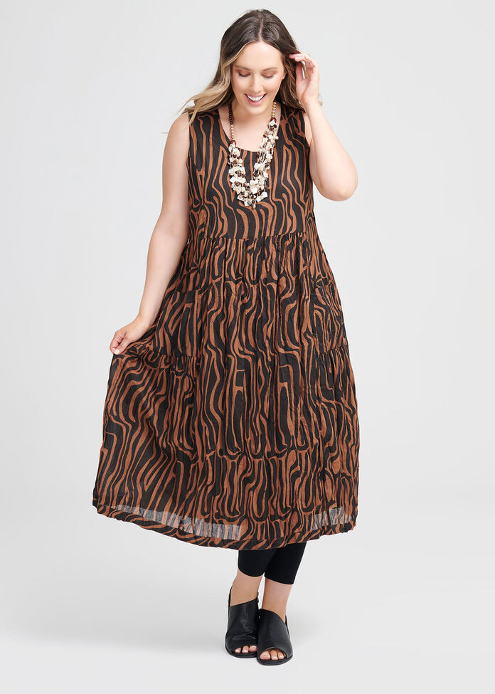 Cotton Tribal Print Dress, , hi-res