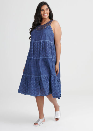 Plus Size Cotton Vintage Wash Dress