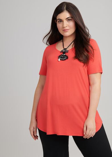 Plus Size Bamboo Base Short Sleeve Top