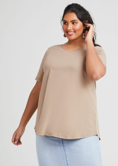 Plus Size Organic Crew Swing Basic Tee