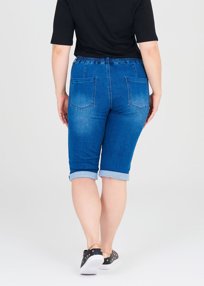 The Easy Fit Crop Denim Jogger, , hi-res