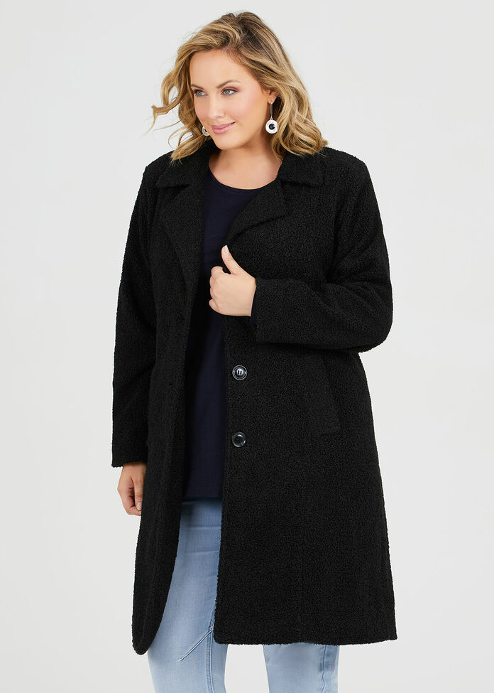 Teddy Boucle Coat, , hi-res