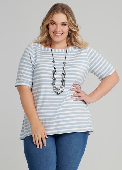 Plus Size Whisper Stripe Top