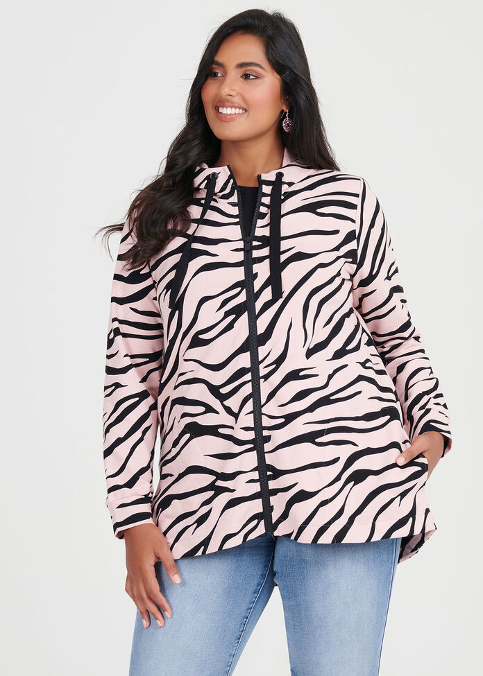 Organic Zebra Hooded Top, , hi-res