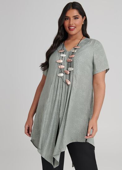 Plus Size Luxe Jacquard Tunic