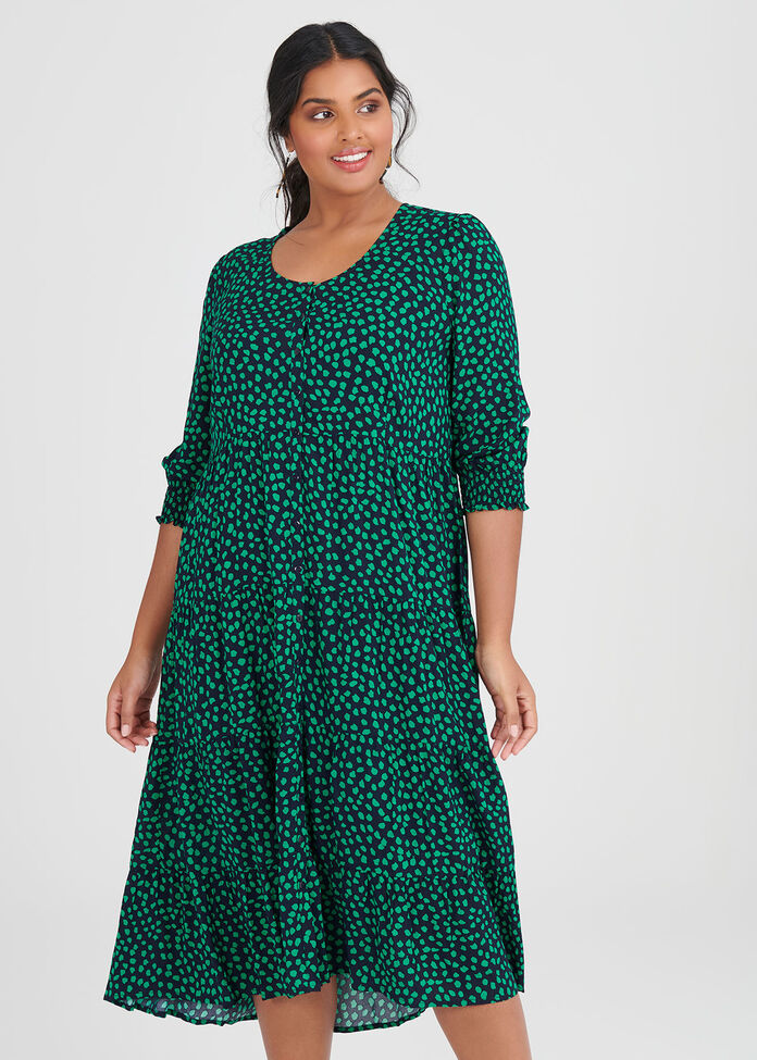 Natural Spot Shirt Dress, , hi-res