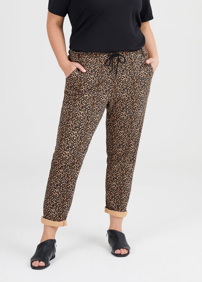 Plus Size Animal Print Jogger