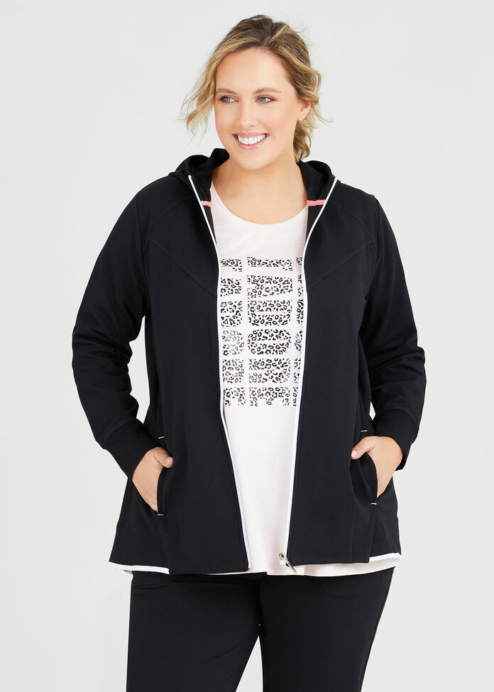 Organic Zip Active Hoodie, , hi-res