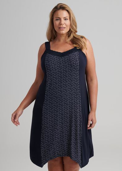 Plus Size Floral Splice Nightie