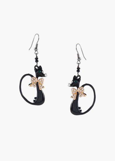 Crystal Kitty Earrings