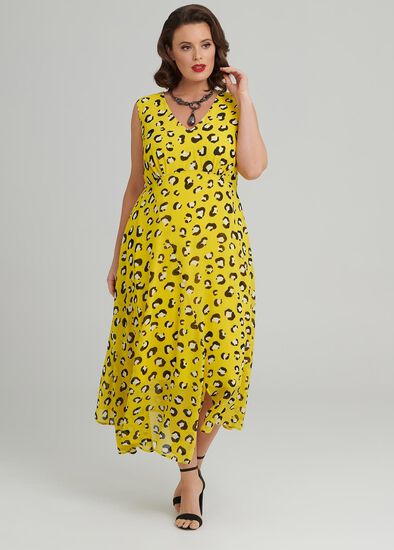 Plus Size Citrine Cocktail Dress