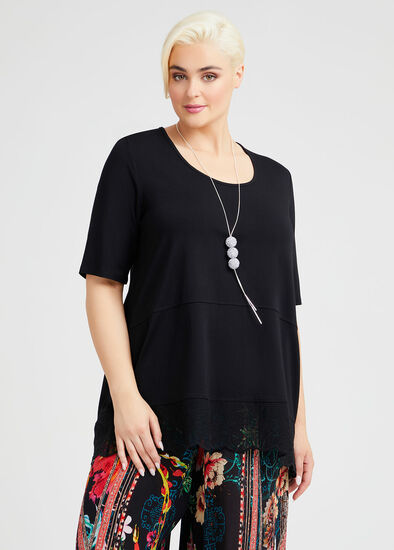 Plus Size Bamboo Lace Top