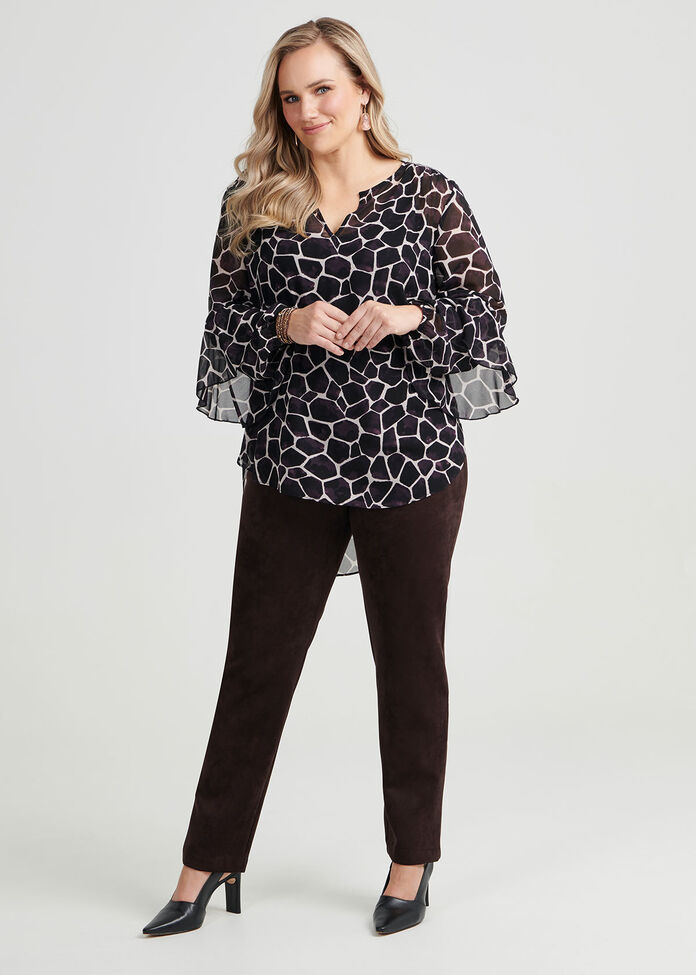 Eliza Giraffe Print Blouse, , hi-res