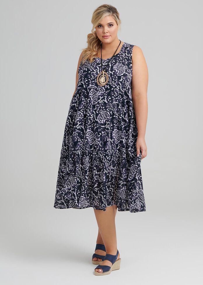 Paisley Blues Dress, , hi-res