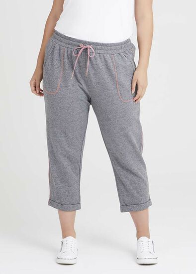 Plus Size Cotton Relaxed Knit Jogger