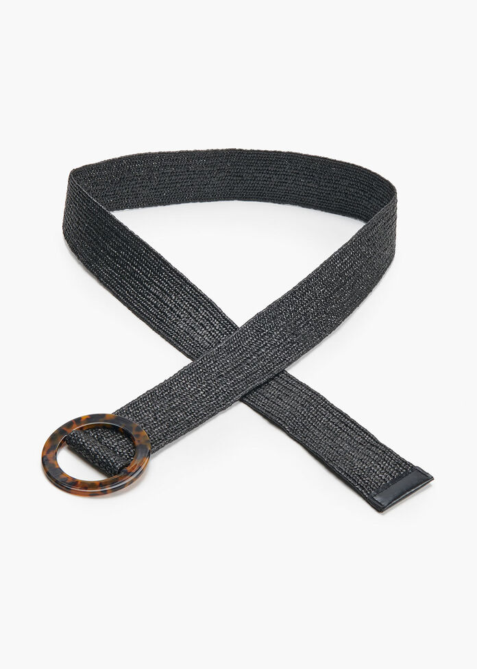 Black Textured Belt, , hi-res